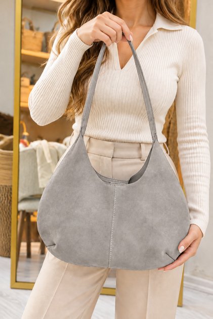 Viona 100% Genuine Leather Stylish, Modern Design Suede Hand and Shoulder Bag with Puppies
