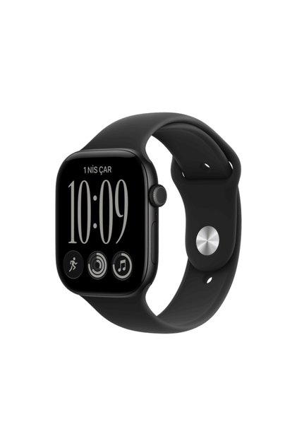 Watch Series 12 Gps, 46 mm Siyah Alüminyum Kasa ve Siyah Spor Kordon - S/m