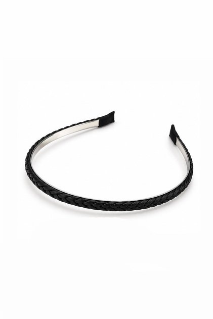 Thin Leather Crown with Knitted Detail