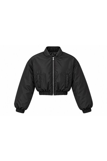 Paris Oversize Kapitone Crop Ceket/Mont