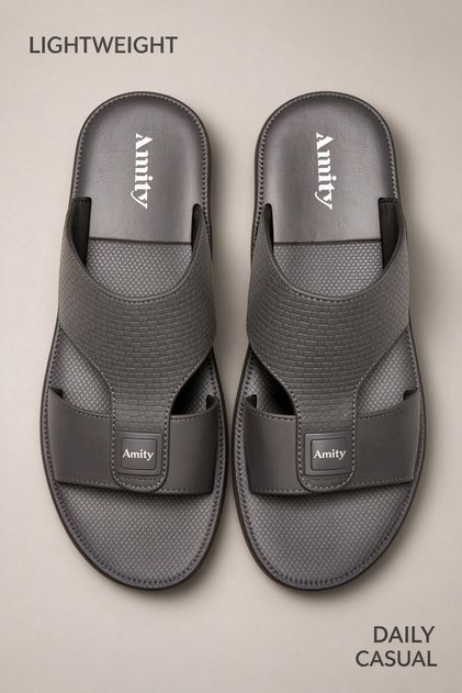 Men Fashion Cutout Slides With Brand Logo Ergonomic Footbed Wear Resistant Outsole Lightweight Daily Walking Beach Sandals
