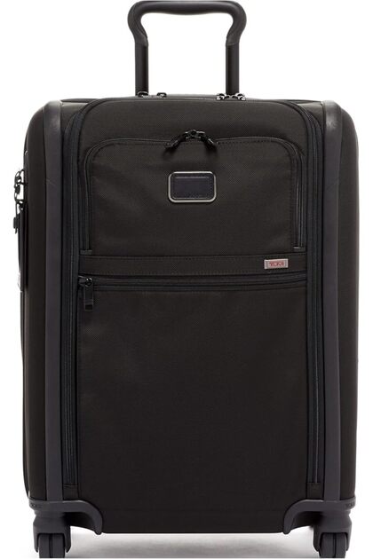 Unisex Alpha 3 Continental Expandable 4 Wheeled Carry-On, Black, One Size, Alpha 3 Continental