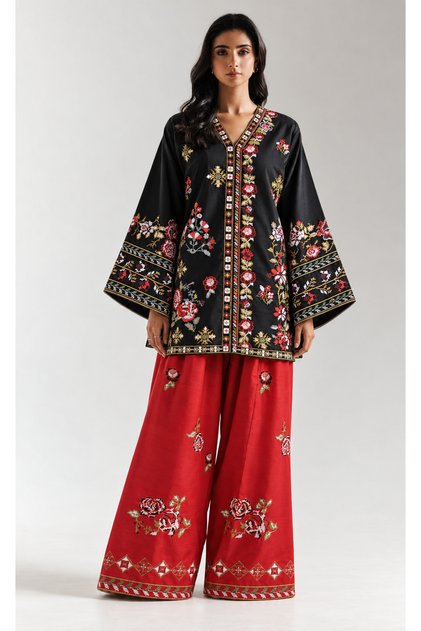 Mehfil Cambric Cotton 2-Piece Collection with Farshi Salwar