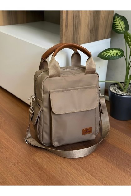 Women's Backpack with Front and Side Pocket Details