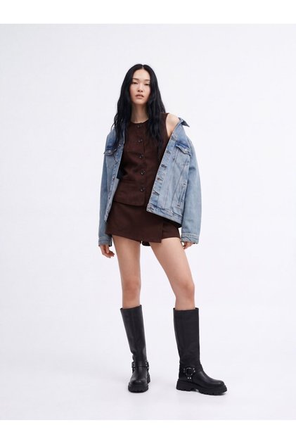 Suede Look Brown Vest