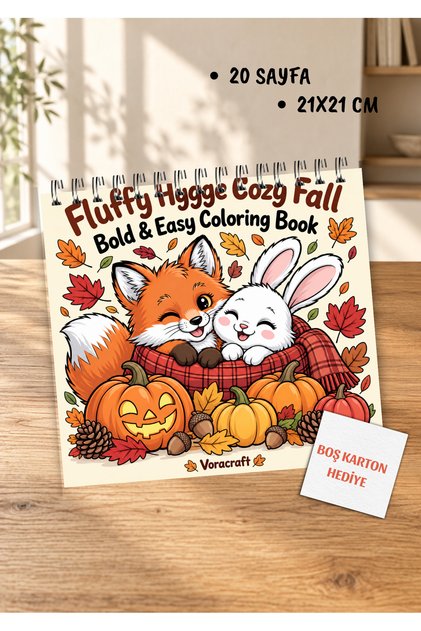 Sweet Animals Cozy Fall Coloring Book, 21X21 cm Coloring Book 2by0023