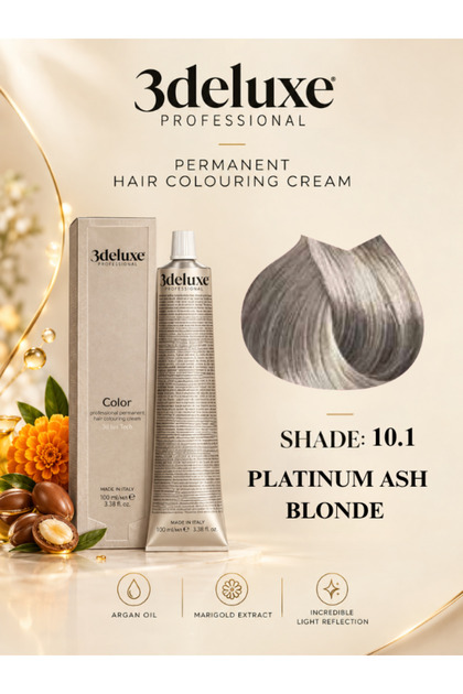 Hair Color Cream With Argan Oil & Marigold Extract Platinum Ash Blonde 100ml 10.1