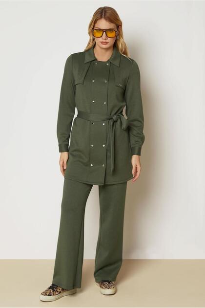 Belted Track Suit Set 47036