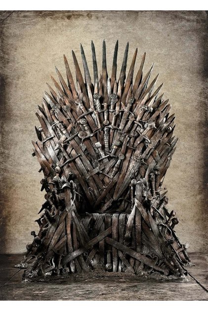 Game of Thrones Iron Throne Pop Art Metal Poster - Magnetic Wall Art Print