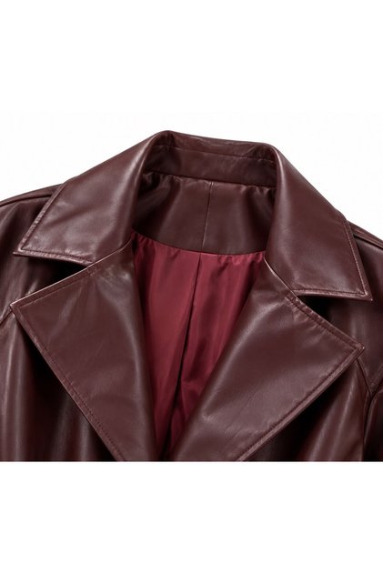 Vellora Deri Trençkot - Oversize Kesim