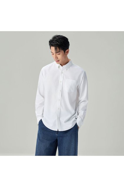 Men Wrinkle Free Cotton Oxford Shirt