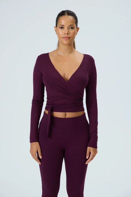 LUNA - WRAP TOP - MULBERRY