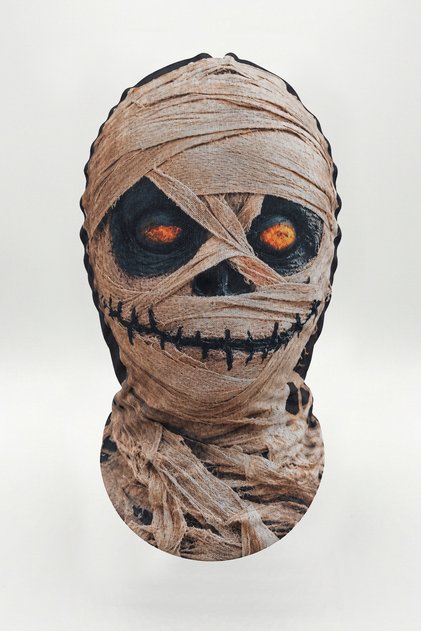 Mumya Baskılı Cadılar Bayramı Halloween Tam Yüz Yıkanabilir Kumaş Maske |