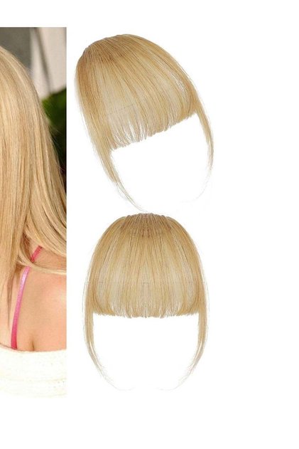 100% Human Hair Clip in Bangs, Natural Blend, Faux Hair Extensions, Simple to Operate