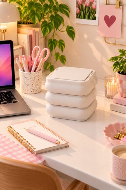 Mini Puffy Çöp Kovası - 3D Tasarım