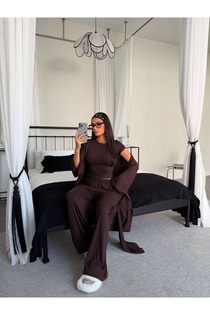 Long Cardigan Comfortable Three-Piece Set