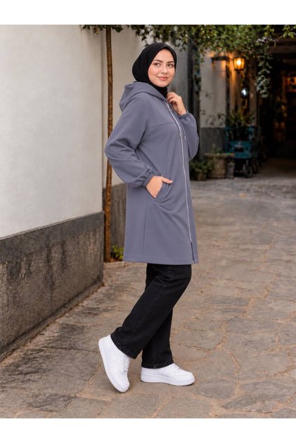 Kadın Örme Krep Fermuarlı Tunik