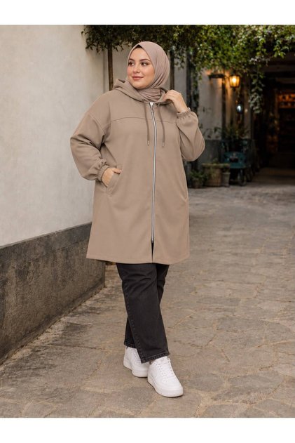 Kadın Örme Krep Fermuarlı Tunik