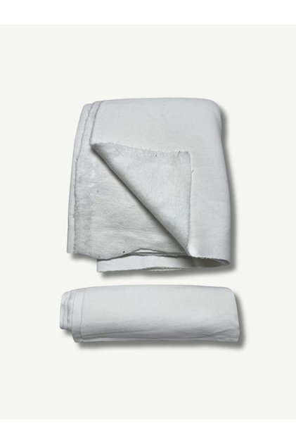 Ribbed Şardonlu 3 Thread Fabric, Piece 100X180 cm - Ecru