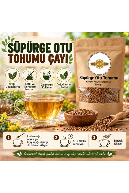 Süpürge Otu Tohumu (Süpürge Tohumu – Süpürge Darısı Tohumu – Sorghum Seed) Atalık Tohum 100 Gr
