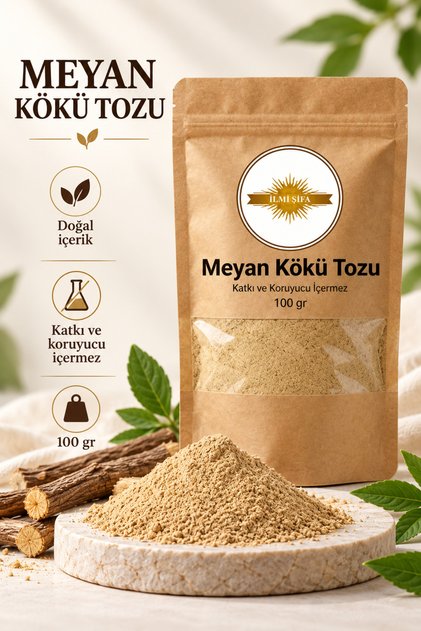 Meyan Kökü Tozu (Meyankökü Tozu – Licorice Root Powder) Doğal Öğütülmüş 100 Gr