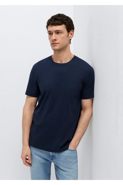 Navy Blue Basic T-Shirt Slim Fit / Narrow Cut 0613437-70490