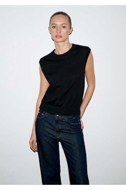 Crew Neck Black Knitwear Sweater Slim Fit / Slim Fit 1710866-900