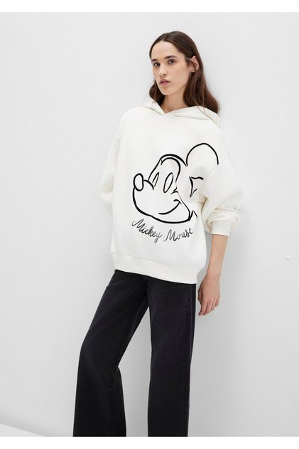 Mickey Mouse Printed Ecru Sweatshirt 1S10466-80194
