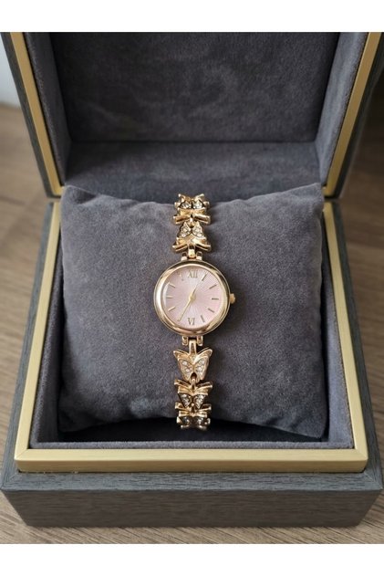 Butterfly Pattern Cord Minimal Model Boxed Wrist Watch