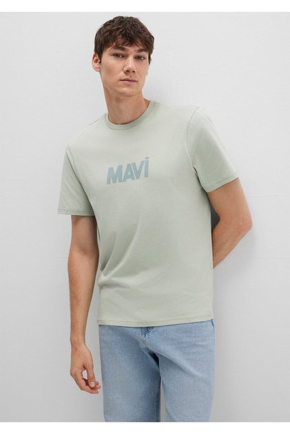 Logo Printed Green T-Shirt Regular Fit / Regular Cut 0612896-83995