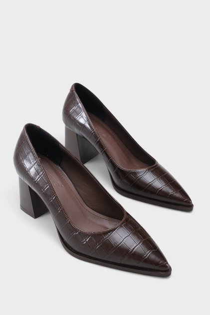 Shani Pointed Toe Thick Heeled Stylish Women's Shoes