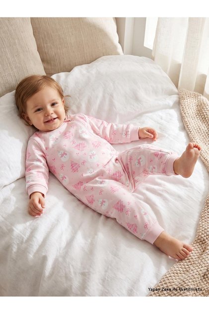 Snowman Empirme | 2.5 Tog Sleeping Bag | Cotton Interlock | Long Sleeve Crew Neck - Pink