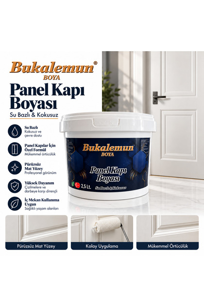 Su Bazlı Panel Kapı Boyası 2,5 Litre