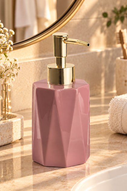 3205 Porcelain Liquid Soap Dispenser - Countertop Bathroom Kitchen Sink Soap Dispenser - 250 Cc
