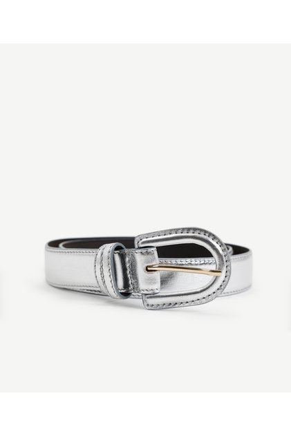 Leather Belt with Leather Covered Buckle