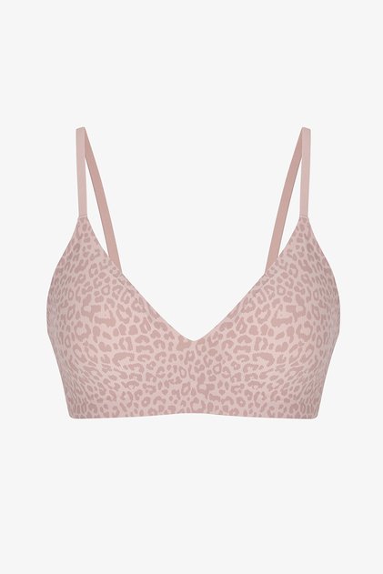 Pink Invisible Ribbed Triangle Bra
