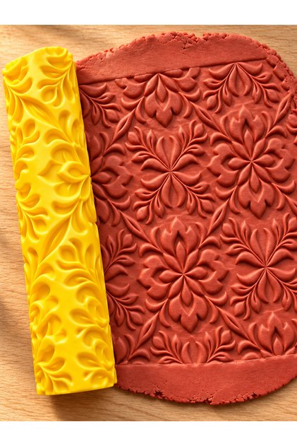 10 cm Damask Damask Patterned Fabric Roll – Clay, Ceramic, Sugar Paste Roller