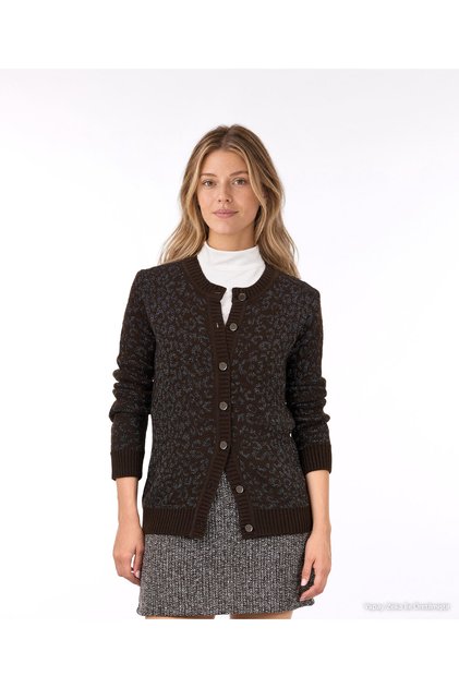 Regular Crew Neck Long Sleeve Cardigan