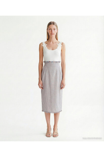 Straight Regular Waist Skirt