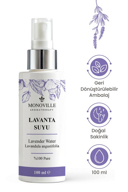 Lavanta Suyu 100 ml Sprey Başlıklı (Lavender Water)