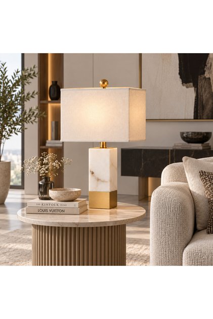 High Point Table Lamp Elegant Style Enhances the Beauty of the Table and Adds a Classy Atmosphere to the Space, White