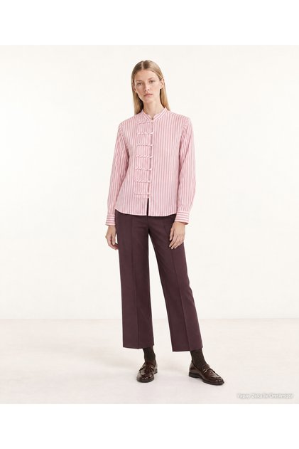 Regular Judge Collar Long Sleeve Shirt