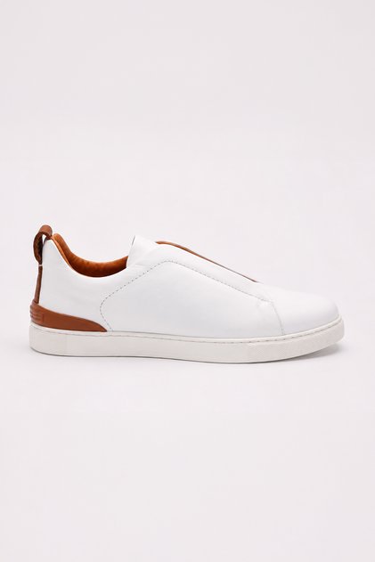 Men's White Leather Sneakers