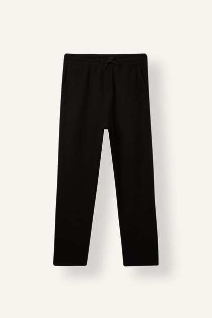 Regular Fit Waist Lace-Up Straight Leg Waffle Sweatpants F0924Ax25Au