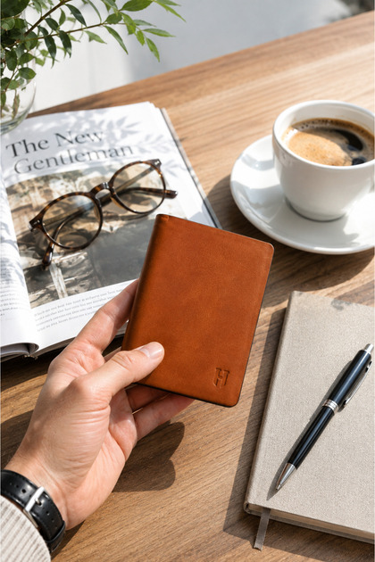 Men's Genuine Leather Wallet Slim Design Multi-Compartment Rfid Protected Dayton Taba Plus