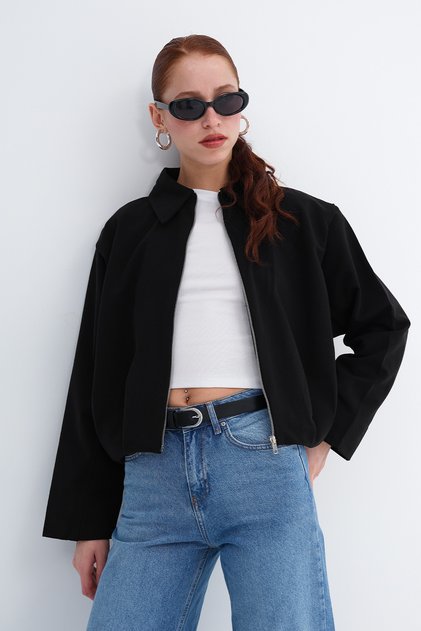 Zippered Bomber Jacket C12717