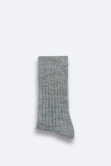 Men's Anthracite Corded Fabric Socks A52Y8504
