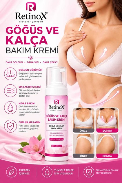 Göğüs Ve Kalça ,büyütcü,. Şekillendirici, Dolgunlaştırıcı, Çatlak Giderici, Sıkılaştırıcı Krem 100ml