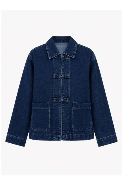 İlmek Düğmeli Denim Ceket