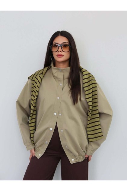 High Collar Oversize Bomber Jacket E.H Collection